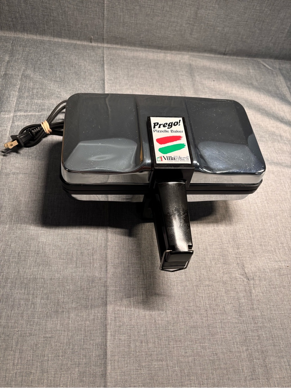 VillaWare Pizzelle Baker Prego Series II 3600-NS Stainless Italian Cookie Maker.